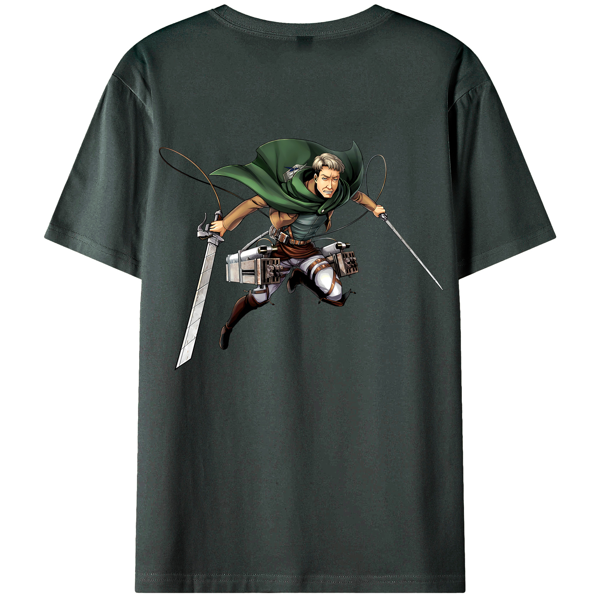 （画像用） 進撃の巨人 Attack on Titan 綿100％ メンズ半袖Tシャツ（バックプリント） 通気性